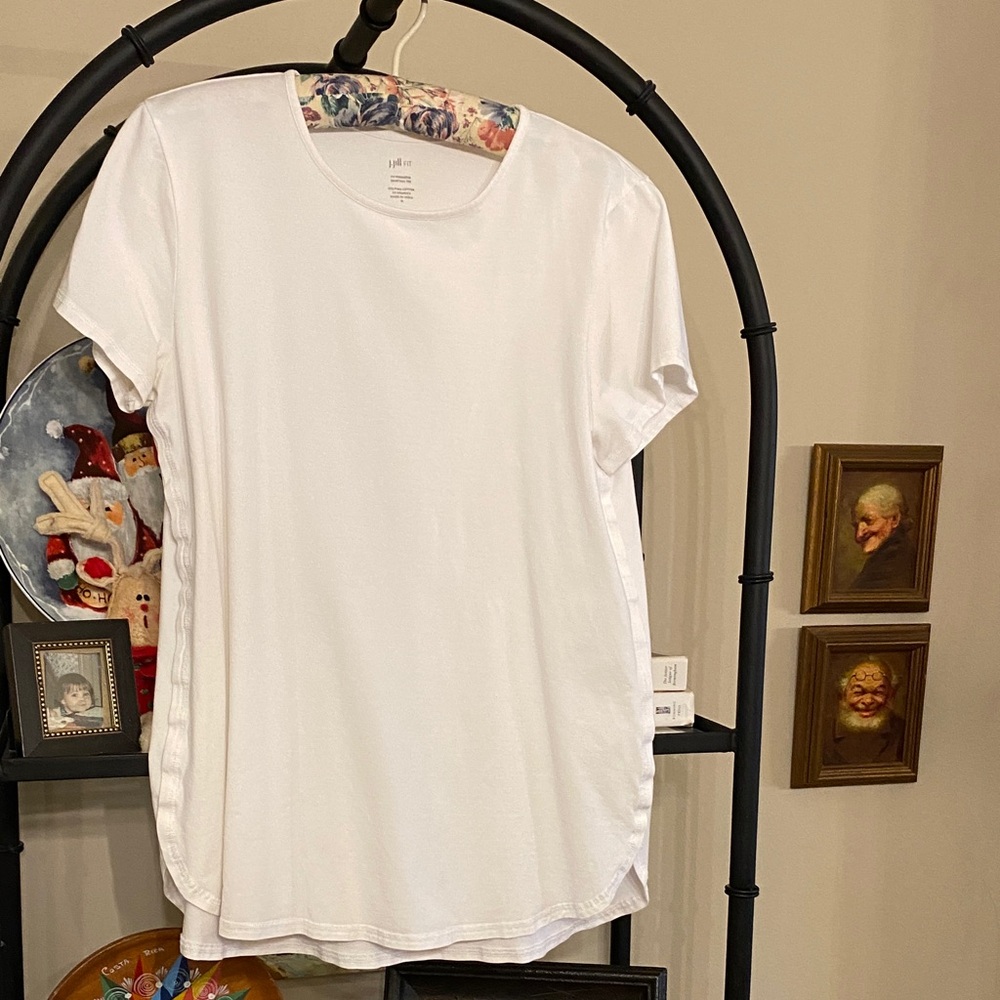 J. Jill Classic White Short Sleeve Tee/tunic